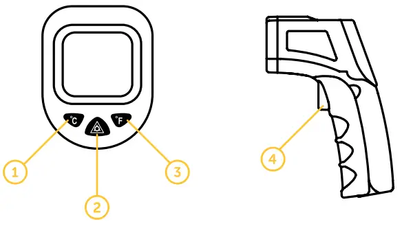 ooni UU-P06100 Infrared Digital Laser Thermometer-Display