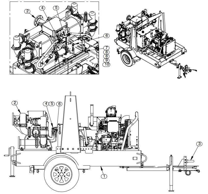 GORMAN-RUPP HSK4A-KDI1903TCR FT4 Hsk Series Pump Hydraulic Driven Sludge Pump - ILLUSTRATION