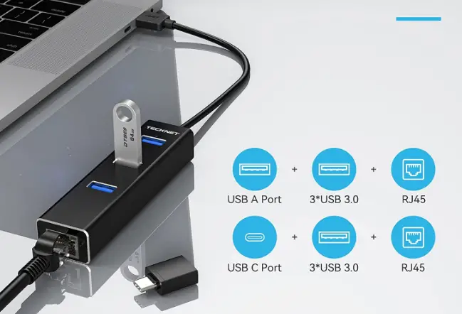 TECKNET-HU043-USB-to-Ethernet-Adapter-fig-1