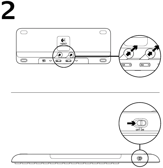 logitech K400 Wireless Touch Keyboard USB 1
