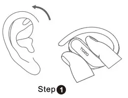 TOZO T5 TWS Bluetooth Earbuds - Wearing Steps 1