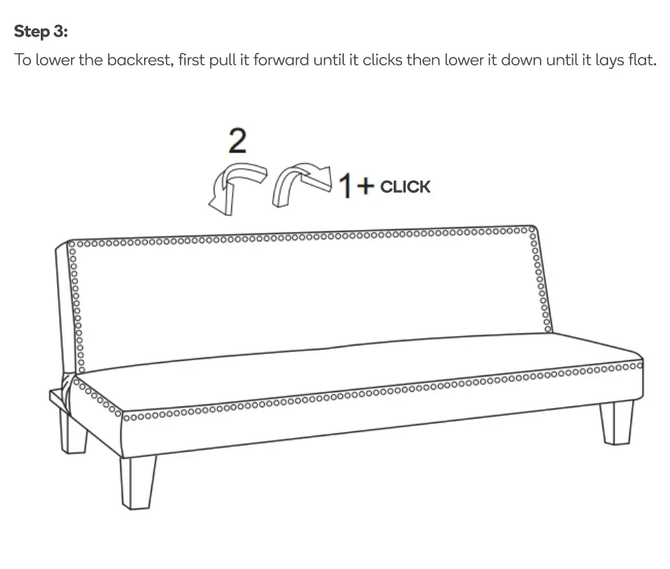 Kogan Ovela Raleigh Studded Sofa Bed - Assembly 2