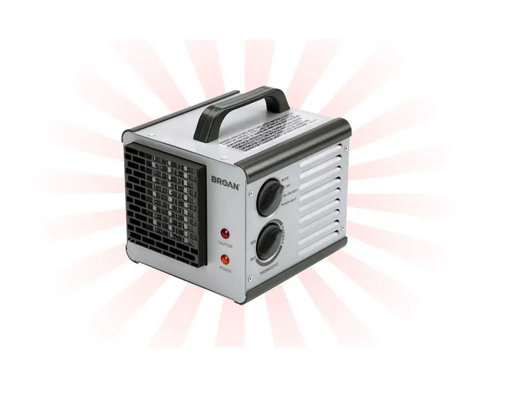 Broan 6201 Portable Electric Heater Specification Datasheet Broan 6201 Portable Electric Heater Specification Datasheet