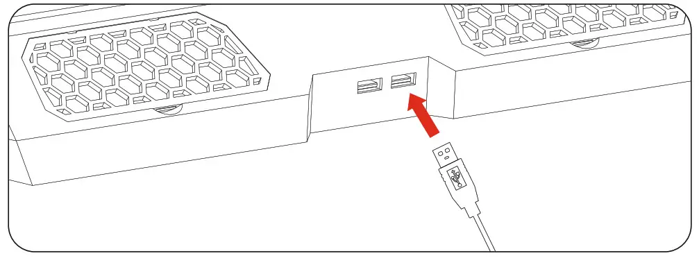 Klim K90 Mistral Laptop Cooling Pad - Connection