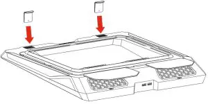 Klim K90 Mistral Laptop Cooling Pad - Frontal tabs