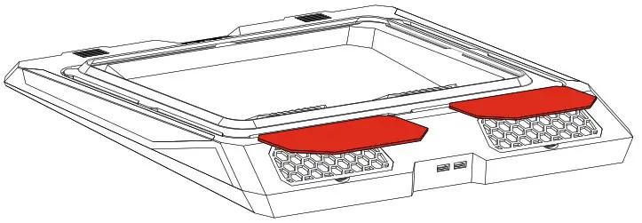 Klim K90 Mistral Laptop Cooling Pad - Heat shields