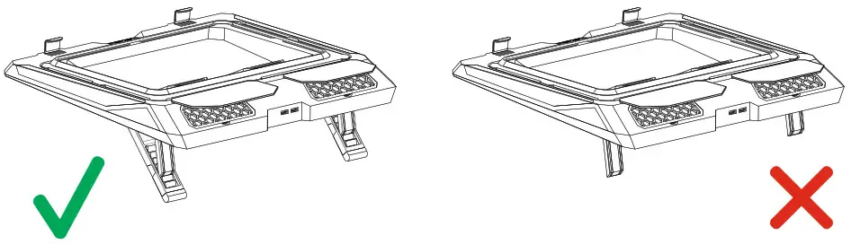Klim K90 Mistral Laptop Cooling Pad - Inclination