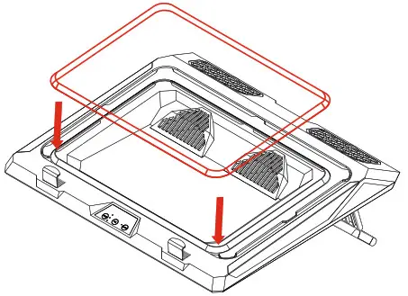 Klim K90 Mistral Laptop Cooling Pad - Rubber ring
