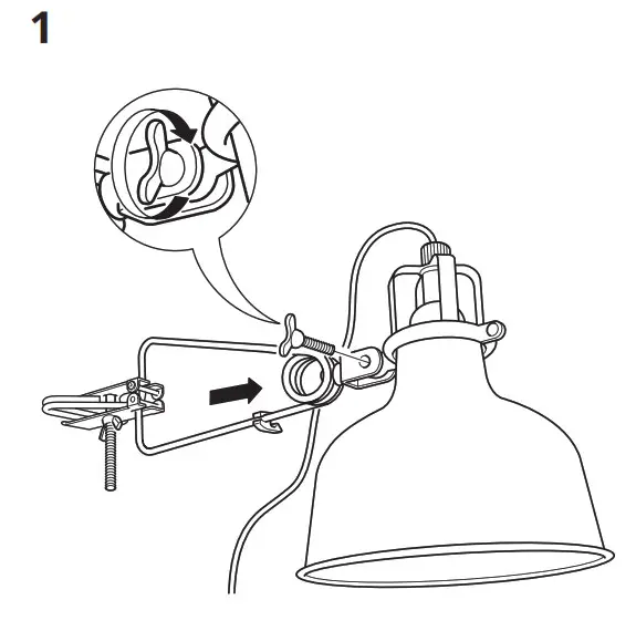 IKEA RANARP Wall Clamp Spotlight- 1