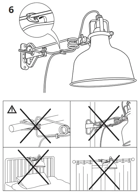 IKEA RANARP Wall Clamp Spotlight- 9