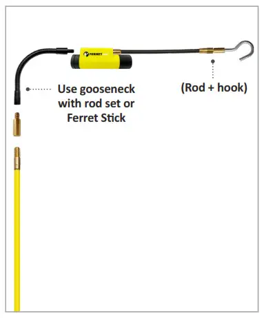 FERRET TOOLS CFWF50A2 Variable Focus WiFi Inspection- Rod  Thread adaptor