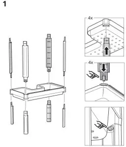 IKEA 005 134 39 LILLTJÄRN Sink Base Cabinet with 2 Doors - 1