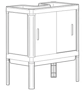 IKEA 005 134 39 LILLTJÄRN Sink Base Cabinet with 2 Doors