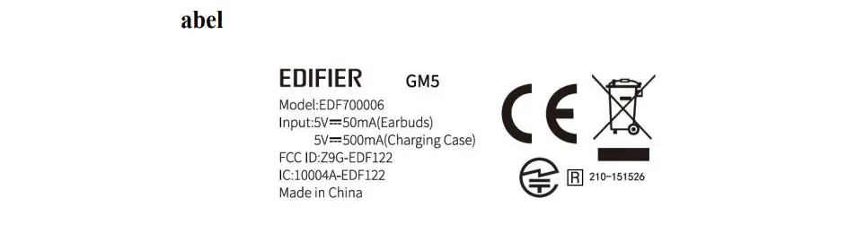 HECATE True Wireless Gaming Earbuds - label