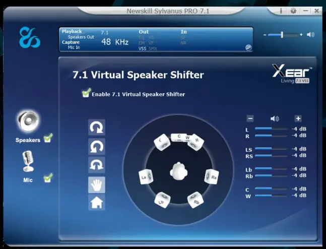NEWSKILL Sylvanus Pro Professional E-Sports Gaming Headset User Guide - 7.1 Virtual Speaker Shifter