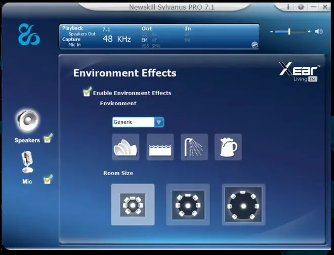 NEWSKILL Sylvanus Pro Professional E-Sports Gaming Headset User Guide - Environment Effects