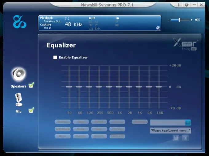 NEWSKILL Sylvanus Pro Professional E-Sports Gaming Headset User Guide - Equalizer