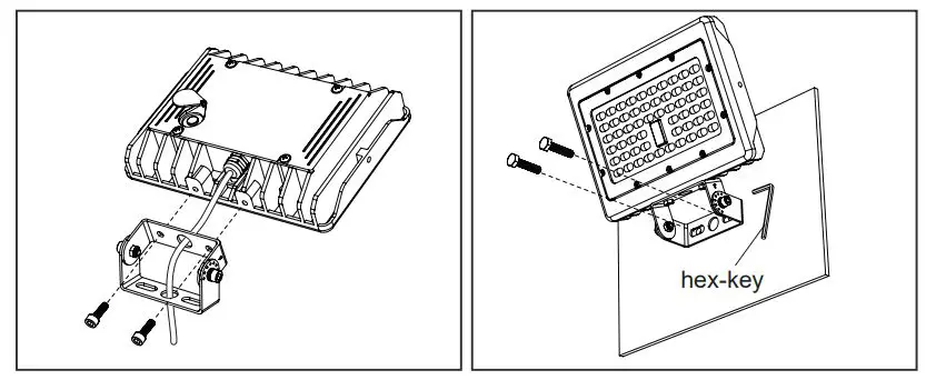 SUPER BRIGHT LEDS FLCCT Series LED Flood Light - Installation Instructions (Optional Trunnion Mount)