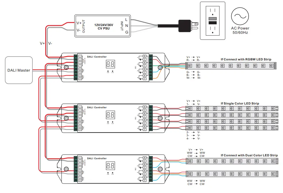 Anwsti 70040002 Universal Series Dali Dimmer - diagram