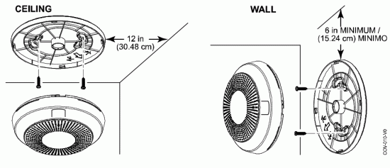 resideo 5800COV Carbon Monoxide Detector - MOUNTING