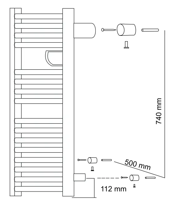 SOMOGYI FKTW 501 Electric Towel Rail 500W -fig 1