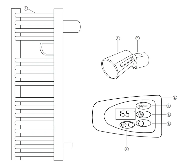 SOMOGYI FKTW 501 Electric Towel Rail 500W -fig 2