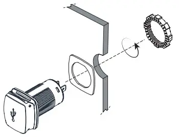 SCANSTRUT SC-USB-F1 Flip Pro Fast Charge Dual USB Socket - Ring