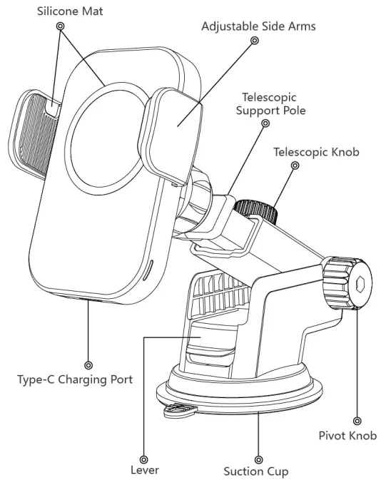 global sources IC M1 15W Magnetic Wireless Car Charger - Parts