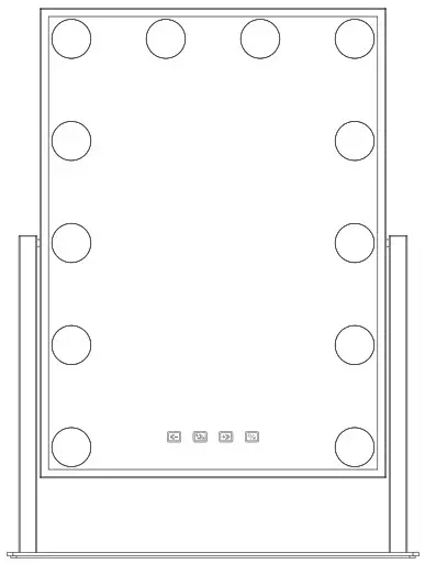 Shenzhen Dapai Mirror DP330 12 Desktop LED Vanity Mirror - cover