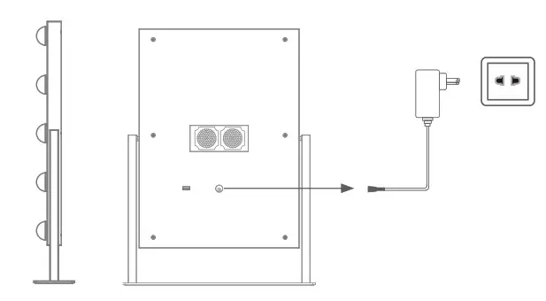 Shenzhen Dapai Mirror DP330 12 Desktop LED Vanity Mirror - opertiong