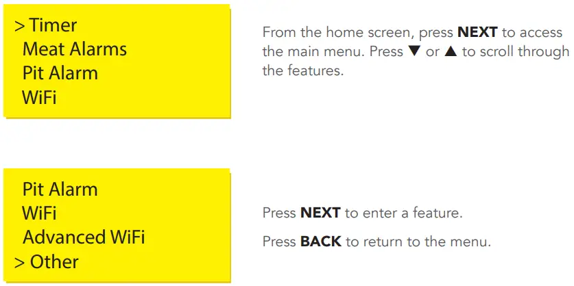 FLAME BOSS 500 WiFi Smoker Controller Instruction Manual - MAIN MENU