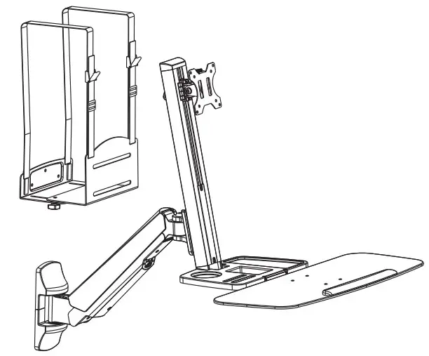 Sit-Stand Workstation Wall Mount