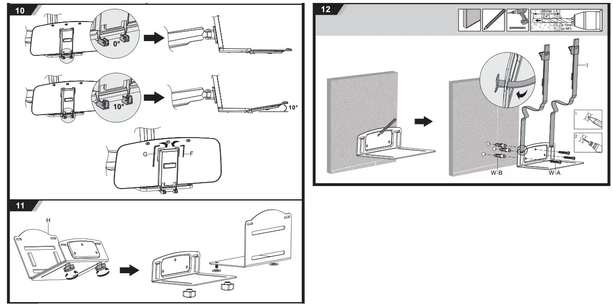 mount-it Sit-Stand Workstation Wall Mount - 10 - 12
