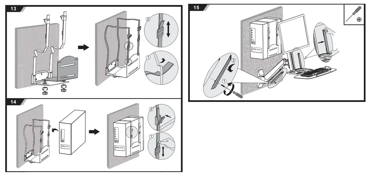 mount-it Sit-Stand Workstation Wall Mount - 13 15