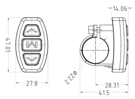 RATTAN Compass Electric Mountain Bike - button