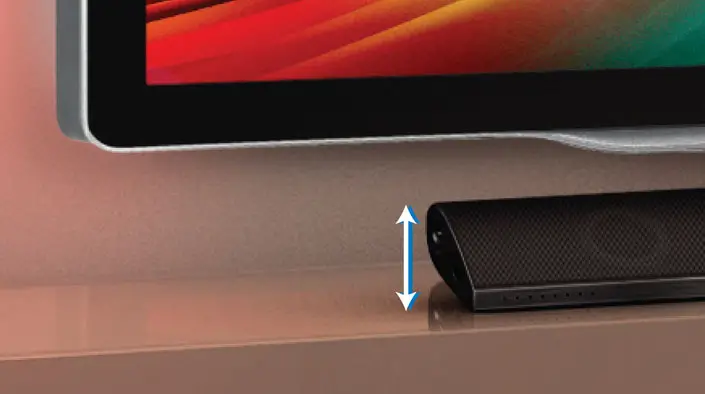 PHILIPS Soundbar speaker 2.0 channel Bluetooth HDMI Low-rise profile