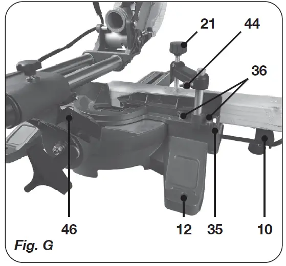 FERM MSM1040 Radial Mitre Saw fig 7