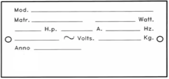 FIG 5 Rating plate serial number