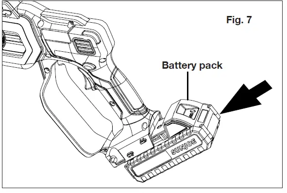 SUNJOE 24V HCS LTE CORDLESS PRUNING SAW fig 10