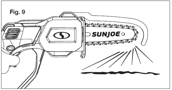 SUNJOE 24V HCS LTE CORDLESS PRUNING SAW fig 12