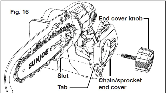 SUNJOE 24V HCS LTE CORDLESS PRUNING SAW fig 20