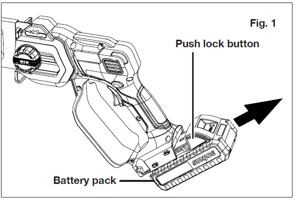 SUNJOE 24V HCS LTE CORDLESS PRUNING SAW fig 4