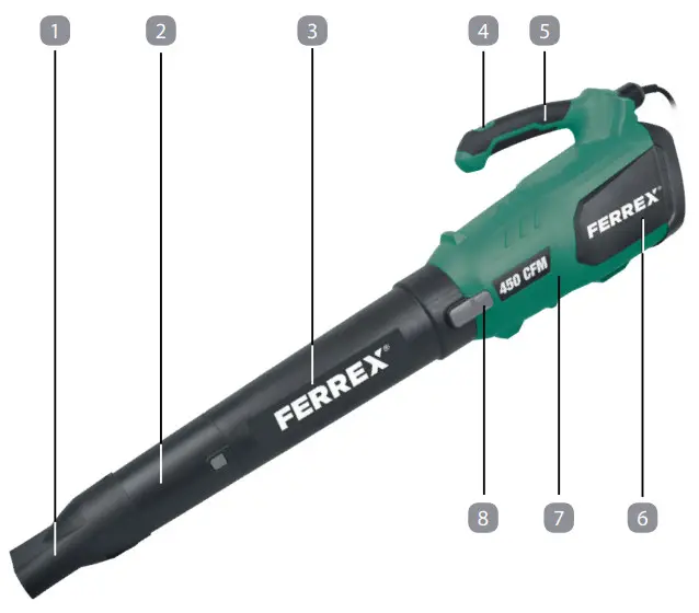 FERREX 705158 1100W Aldi Turbine Blower - figure 1
