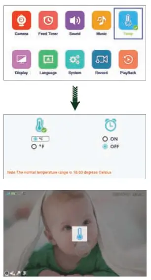 TRIS- VISION- BM5A 5 Inch 1080P Full HD Baby Monitor 16