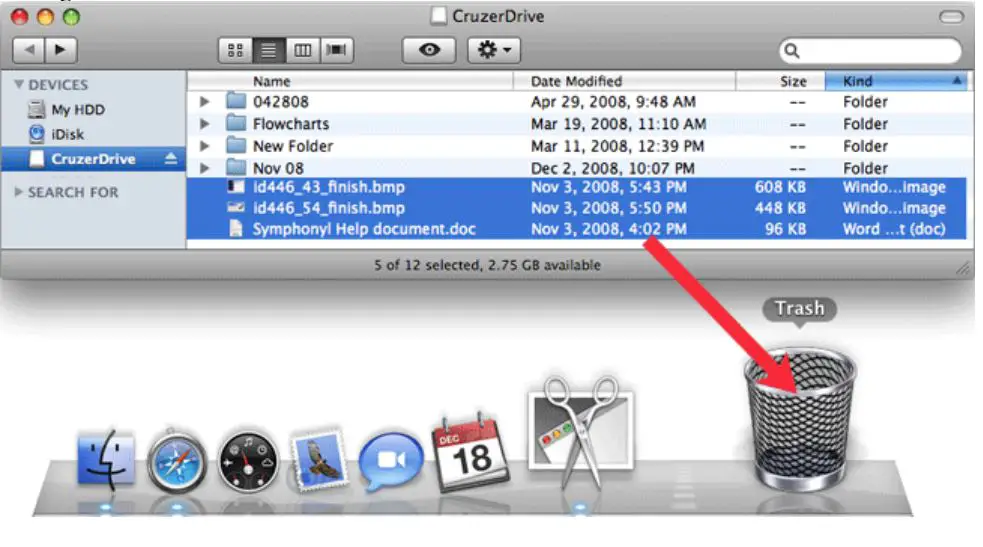 USB Device Not Recognized - Drag the selected files or folders to the Trash