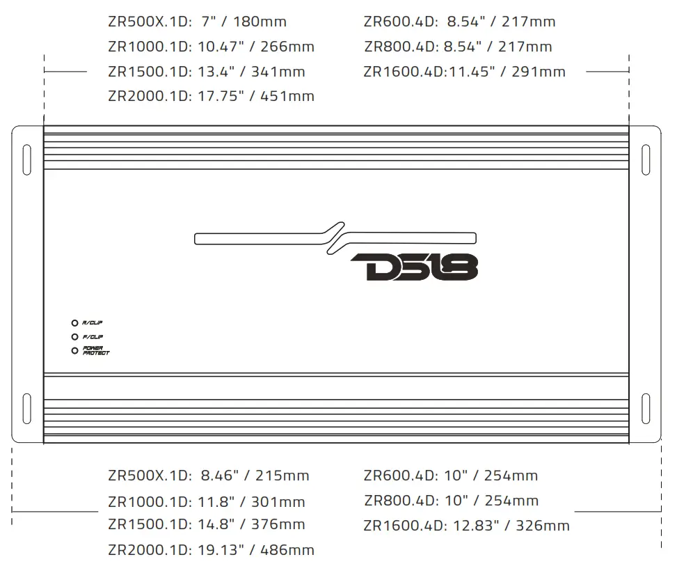 DS18 ZR500 1D 4 Channels Class Stereo Full Range Amplifier - fig16