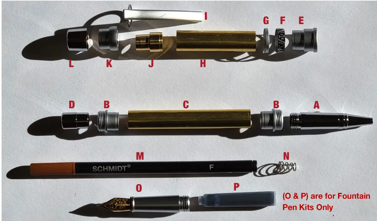 WOODCRAFT 77E54 Elegant Beauty Rollerball Fountain Pen 5