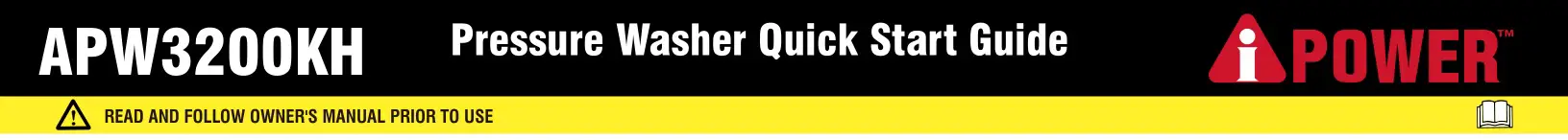 IPOWER APW3200KH Pressure Washer User Guide