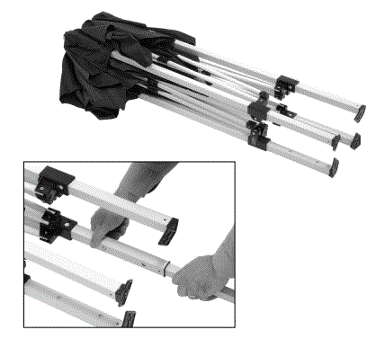 GLOBAL INDUSTRIAL 602190WH Portable Pop Up Canopy 2