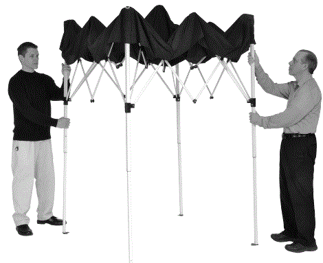 GLOBAL INDUSTRIAL 602190WH Portable Pop Up Canopy 4